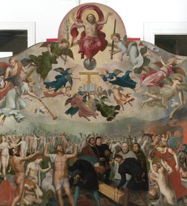 Sista domen och begravningen av de döda av Bernard van Orley (circle of)
