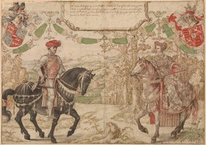 Greve Jan Johann IV av Nassau och hans hustru Maria, grevinna av Loon och Heinsberg, ca 1530 av Bernard van Orley