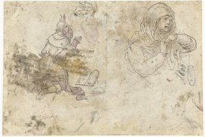 Moses och en sörjande Maria eller Maria Magdalena av Bernard van Orley