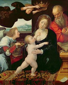 Den heliga familjen, 1522 av Bernard van Orley