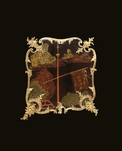Ludvig XV kommod, c.1740 (ormolu-monterad kinesisk svart, polykrom & förgylld lack, serpentin, marmor och vernis)
