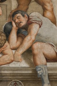 Counterfaccata, Bernardino Gatti, Uppståndelse 1529, detalj