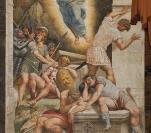 Counterfaccata, Bernardino Gatti, Uppståndelse 1529, detalj
