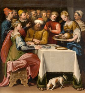Chapel of Our Lady of the People, andra spanns norra sida, Bernardino Campi, Herodes bankett 1569