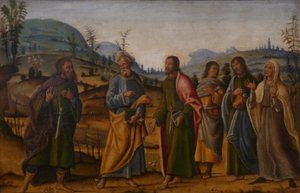 Franska: Saint Clément återförenad med sin familj av Bernardino Fungai