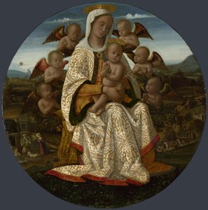 Jungfrun och barnet med keruber, ca. 1500