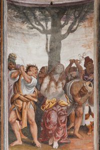 Detalj av Saint Catherines martyrskap (fresk)