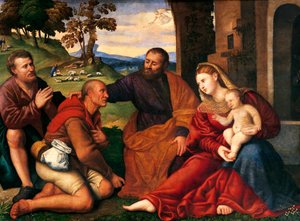 Tillbedjan av herdarna, av Bernardino Licinio (1489-1565)