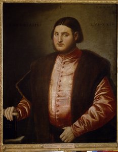 Porträtt av en man (Porträtt av en man). Målning av Bernardino Licinio (cirka 1489-cirka 1565), olja på duk