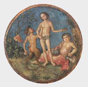 Bacchus, Pan och Silenus, ca. 1509 av Bernardino Pinturicchio