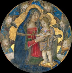 Madonna och barn med keruber, 1492-1495. av Bernardino Pinturicchio
