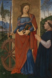 Saint Catherine of Alexandria med en donator, ca. 1480