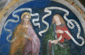 Aposteln Andreas och profeten Jesaja - Aposteln Andreas och profeten Jesaja, av Pinturicchio, Bernardino, Workshop från (1454-1513). Färsk