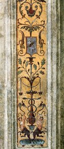 Detalj av pilaster med groteska figurer (Målning av Bernardino di Betto Pinturicchio