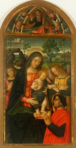 Our Lady of Peace av Bernardino Pinturicchio (cirka 1452-1513), olja på panel