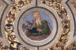 St John the Evangelist, detalj av De fyra evangelisterna (fresk av Bernardino di Betto Pinturicchio