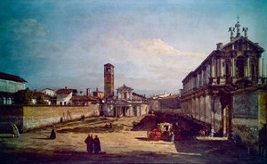 En vy över Milano (målning) av Bernardo Bellotto