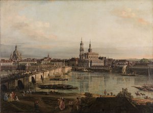 Utsikt över Dresden av Bernardo Bellotto