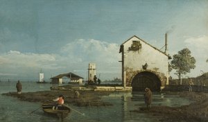 Capriccio, The Lagoon, ca 1743 (olja på duk) av Bernardo Bellotto