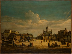 Dresden-Neustadt med utsikt mot norr av Bernardo Bellotto