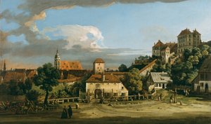 Pirna: Obertorn från söder, mitten av 1750-talet. av Bernardo Bellotto