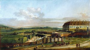 Slottet Schlosshof sett från norr av Bernardo Bellotto