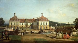 Det kejserliga slottet Schlosshof från trädgårdssidan av Bernardo Bellotto