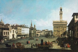 Piazza della Signoria i Florens av Bernardo Bellotto
