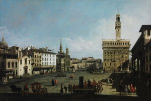 Piazza della Signoria i Florens, 1742 av Bernardo Bellotto