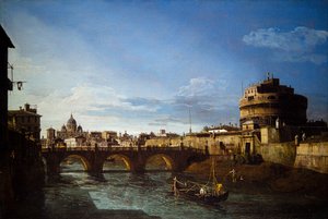 Två vyer av Rom av Bernardo Bellotto