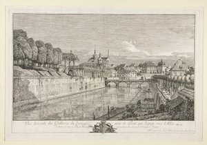 Utsikt över Zwinger, Dresden av Bernardo Bellotto