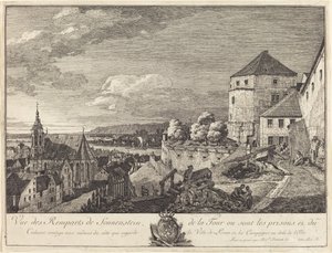 Utsikt över Sonnensteins vallar av Bernardo Bellotto