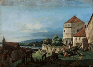 Vy över Pirna i Sachsen av Bernardo Bellotto