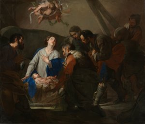 Bernardo Cavallino / Herdarnas tillbedjan, ca 1650 av Bernardo Cavallino