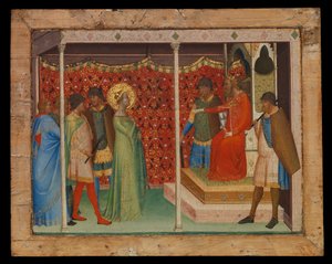 Saint Reparata före kejsaren Decius, ca 1338-40 (tempera på trä)