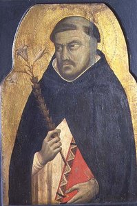 St. Dominic, ursprungligen en sidopanel från en polyptyk c.1340 (tempera på panel) av Bernardo Daddi