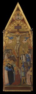 Korsfästelsen (mittpanelen) (recto) av Bernardo Daddi