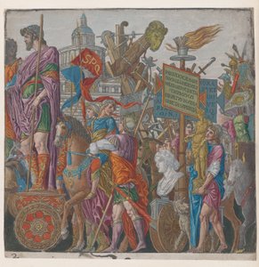 Blad 2: En triumfvagn, från The Triumph of Julius Caesar, 1599.