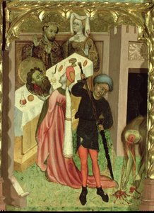 Altartavla av St. Jean Baptiste: Halshuggning av St. Johannes och presentation av hans huvud av Salome vid Herodes bankett