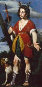 Actaeon (olja på duk) av Bernardo Strozzi