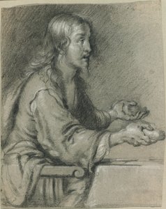 Kristus i Emmaus presenterar brödet av Bernardo Strozzi