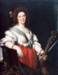 Gambaspelare, c1635 av Bernardo Strozzi