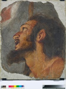 Chef för Johannes Döparen Fragment av fristående fresk, 1622 av Bernardo Strozzi