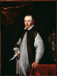 Porträtt av kardinal Ottaviano Raggi (olja på duk av Bernardo Strozzi