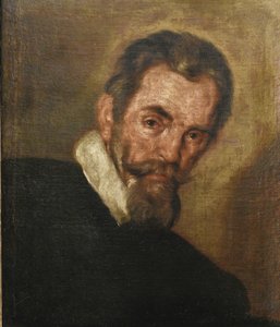Porträtt av kompositören Claudio Monteverdi 1567-1643 av Bernardo Strozzi