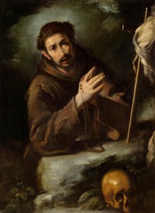 Saint Francis in Prayer, ca 1620/1630 (olja på duk) av Bernardo Strozzi