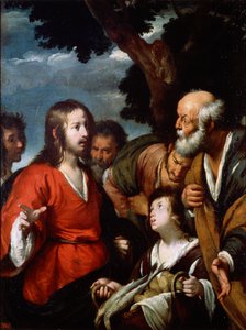Miraklet med de fem bröden och två fiskarna, efter 1630. av Bernardo Strozzi