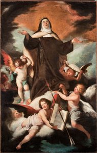 Den heliga Therese av Jesu eller Avilas triumf (1515-1582), spansk mystiker och karmelit (triumf av den heliga Teresa av Avila) Målning av Bernardo Strozzi (1581-1644) 1600-talet - Genes Musei di Strada Nuova inv n PB 49