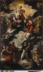 Visionen av Saint Dominic (himlen) av Bernardo Strozzi