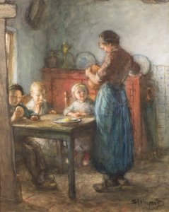 En sparsam måltid (akvarell)